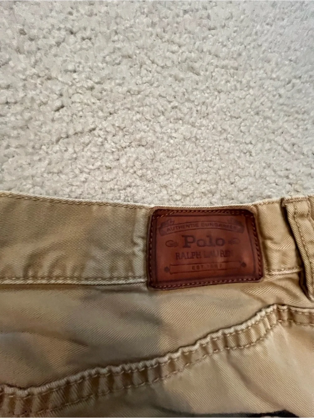 Men's Khaki Straight-Leg Pants